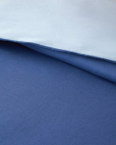 Pure Pamuk Tek Kişilik Nevresim 160x220 cm Açık Mavi-Gece Mavisi