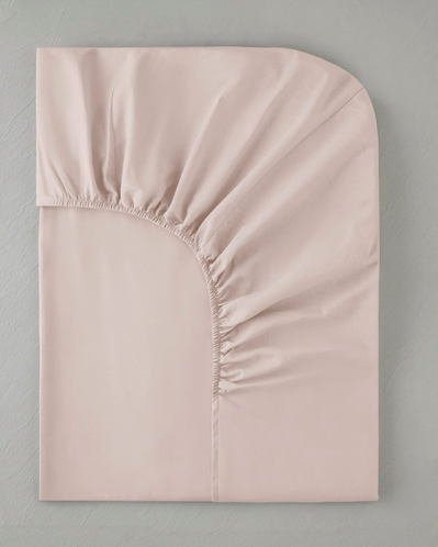 Pure Pamuklu Çift Kişilik Lastikli Çarşaf 160x200 cm Toz Pembe