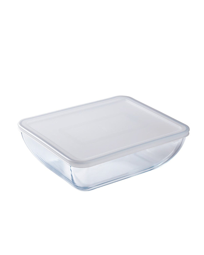 Pyrex Cook&Freeze Cam Dikdörtgen Kapaklı Saklama Kabı 1,6L Renksiz
