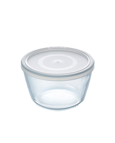 Pyrex Cook&Freeze Cam Yuvarlak Kapaklı Saklama Kabı 0,6 L Beyaz