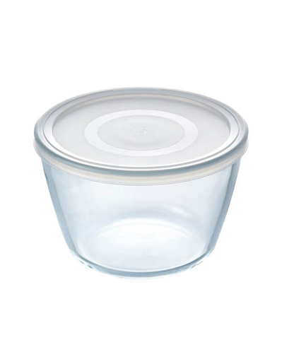 Pyrex Cook&Freeze Cam Yuvarlak Kapaklı Saklama Kabı 1,6L Beyaz