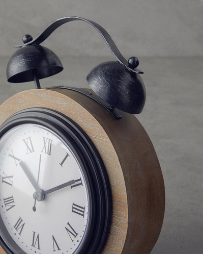 Quadro Ahşap Masa Saati Naturel