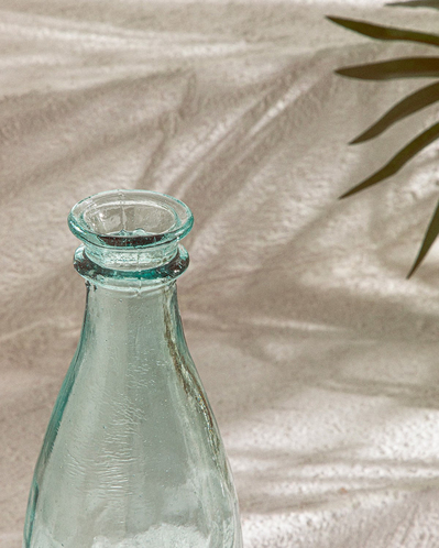 Recycled Bottle Cam Vazo 9x9x39 cm Yeşil