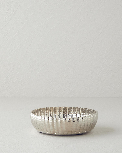 Regina Metal Dekoratif Tabak 15 x 15 x 4.5 cm Silver