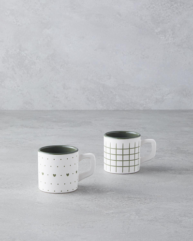 Remixy Seramik 2li Kahve Fincan Takımı 110 ml Yeşil