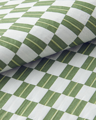 Retro Trellis 20li Kağıt Peçete Yeşil