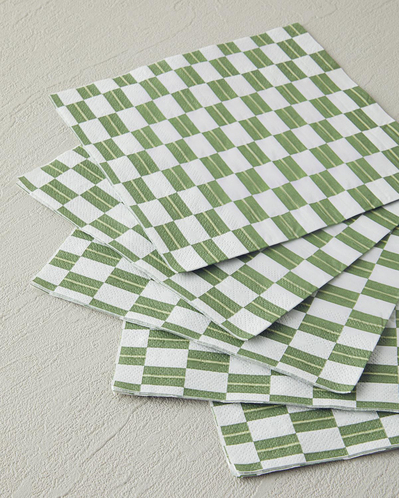 Retro Trellis 20li Kağıt Peçete Yeşil