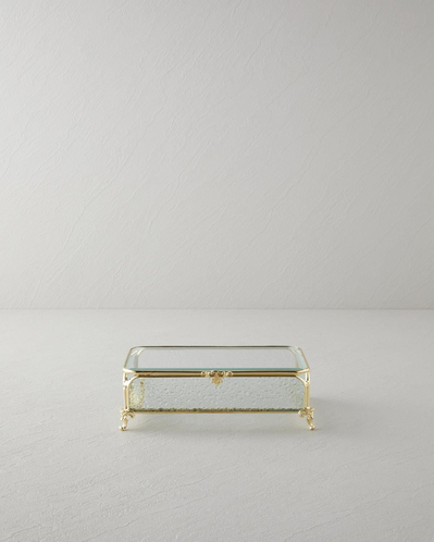 Rina Cam Dekoratif Kutu 18x12x6 cm Gold