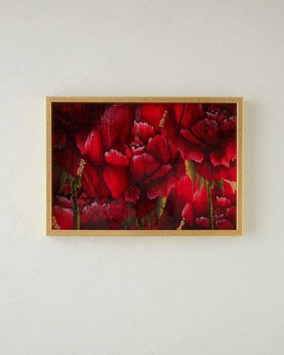Rose Scent Cam Dekoratif Tepsi 30x42 cm Kırmızı