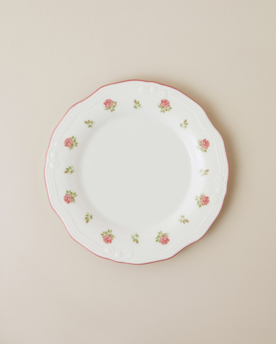 Rosette Porselen 6lı Pasta Seti 22 cm Pembe