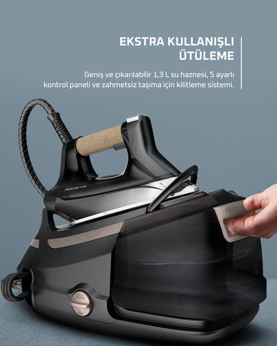 Rowenta Eco Steam Pro DG9661 Buhar Kazanlı Ütü 2800 W Siyah-Bej