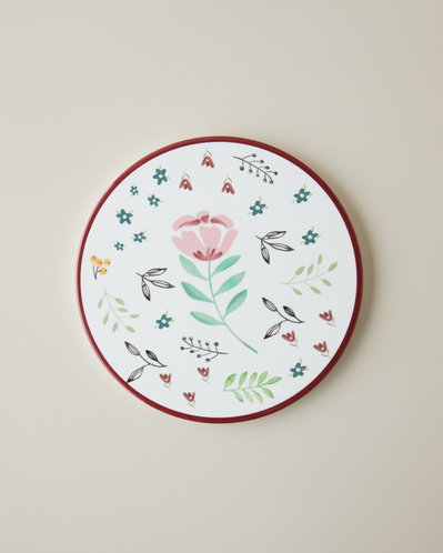 Rustic Florals Seramik Nihale 16 cm Pembe - Yeşil