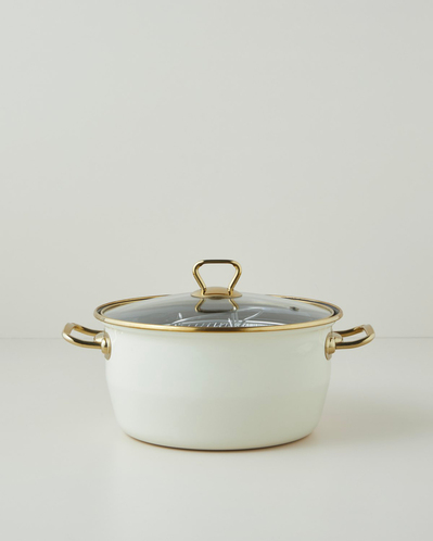 Sartagi Emaye Kızartma Tencere 22 cm Gold Bej