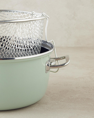 Sartagi Emaye Kızartma Tenceresi 22 Cm Açık Mint