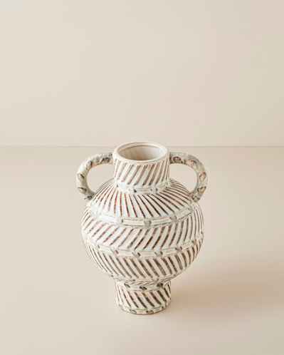 Sasha Seramik Vazo 25,5 cm Bej