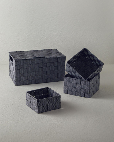 Shine Kapaklı Saklama Kutusu Siyah