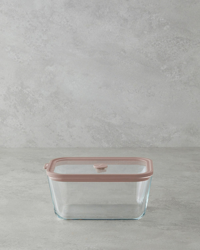 Simone Borosilikat Saklama Kabı 1300 ml Açık Pembe