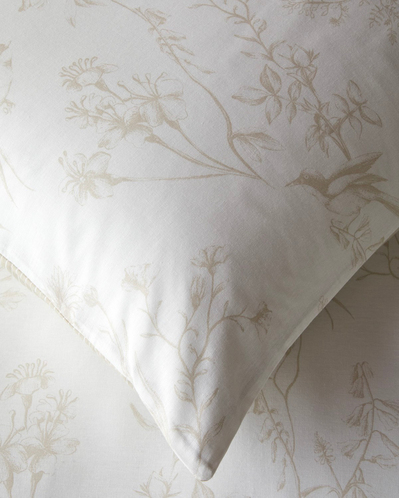Simple Botanica Pamuk Çift Kişilik Çarşaflı Nevresim Takımı 200x220 cm Bej