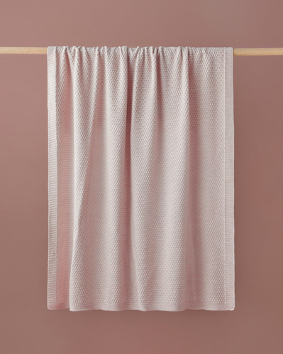 Simple White Koltuk Şalı 130x170 cm Pudra