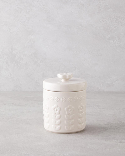Soft Bloom Stoneware Kavanoz Krem