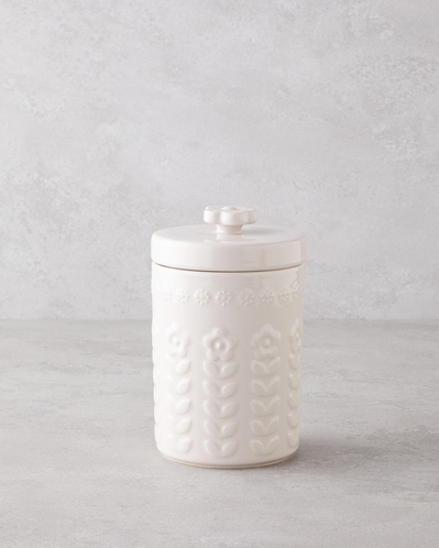 Soft Bloom Stoneware Kavanoz Krem