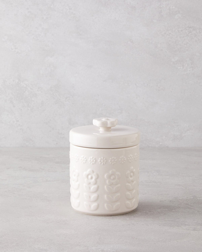 Soft Bloom Stoneware Kavanoz Krem
