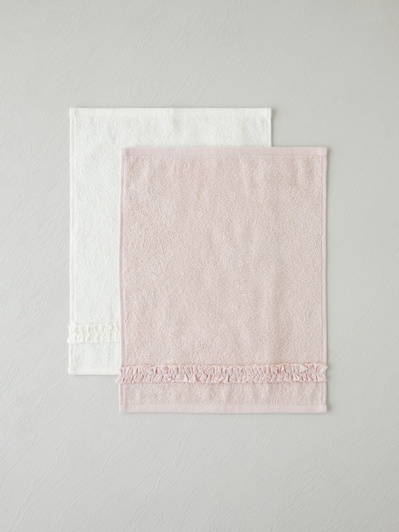 Soft Ruffle Pamuk 3lü Havlu Seti 30x40 cm Pudra