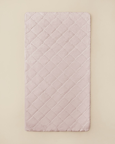 Soft Touch Rabbit Pelüş Halı 80x150 cm Pudra