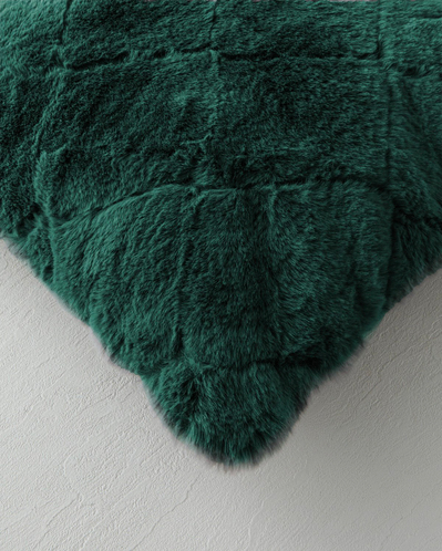Soft Touch Rabbit Peluş Kırlent Kılıfı 45x45 cm Yeşil