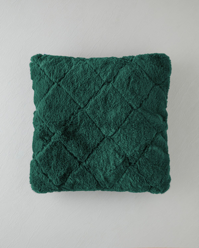 Soft Touch Rabbit Peluş Kırlent Kılıfı 45x45 cm Yeşil