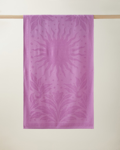 Solar Glow Pamuk Plaj Havlusu 70x140 cm Mor