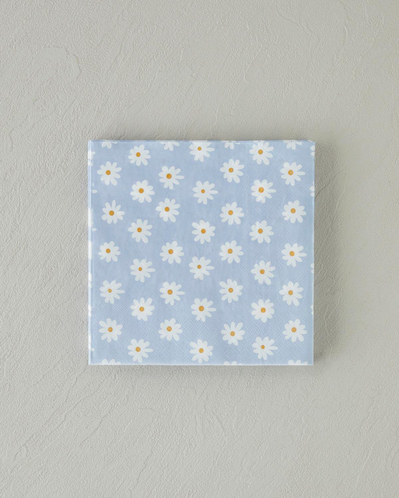 Spring Daisies Kağıt 20li Kağıt Peçete 33x33 cm Mavi