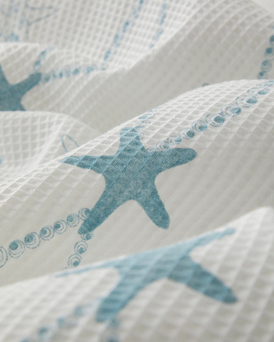 Starfish Çift Kişilik Pike 200x220 cm Mavi