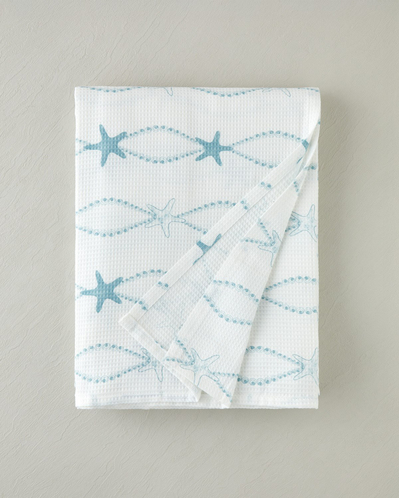 Starfish Çift Kişilik Pike 200x220 cm Mavi