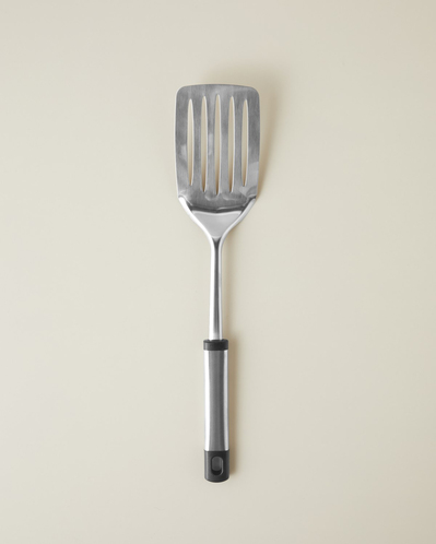 Steel Force Paslanmaz Çelik Izgaralı Spatula 35,9 cm Siyah - Gri