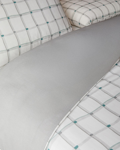 Stripe Harmony  Kolay Ütülenir Tek Kişilik Nevresim Seti 160x220 cm GRİ-YEŞİL
