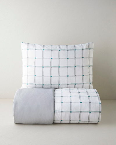 Stripe Harmony  Kolay Ütülenir Tek Kişilik Nevresim Seti 160x220 cm GRİ-YEŞİL