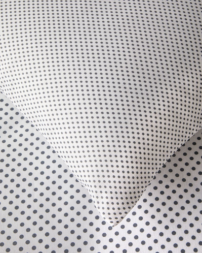 Sweet Dots Kolay Ütülenir Çarşaflı Çift Kişilik Nevresim Takımı 200x220 cm Koyu Gri