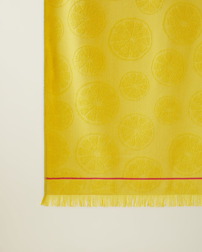 Sweet Lemon Pamuk Plaj Havlusu 70x140 cm Sarı