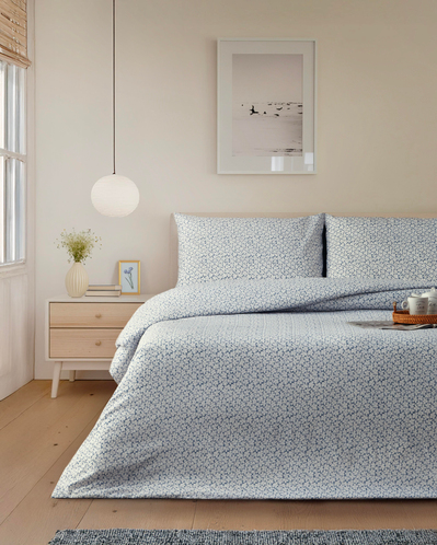 Sweet Violet Kolay Ütülenir Çift Kişilik Çarşaflı Nevresim Takımı 200x220 cm Koyu Mavi