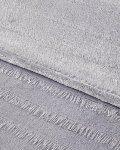 Tassel Dream Supersoft Çift Kişilik Battaniye 200x220 cm Gri