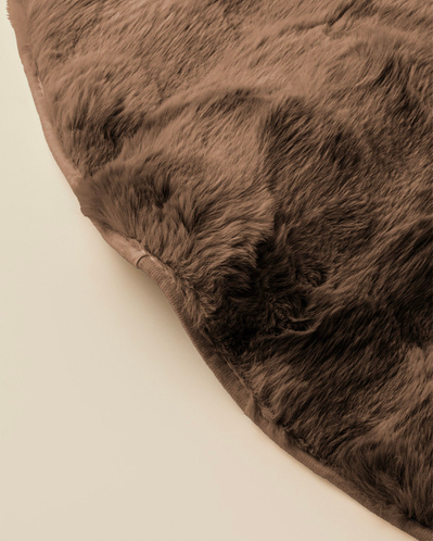 Terra Pelüş Halı 120 cm Kahve