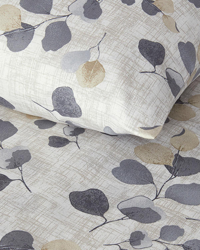 Textured Ivy Krep Tek Kişilik Çarşaflı Nevresim Takımı Bej