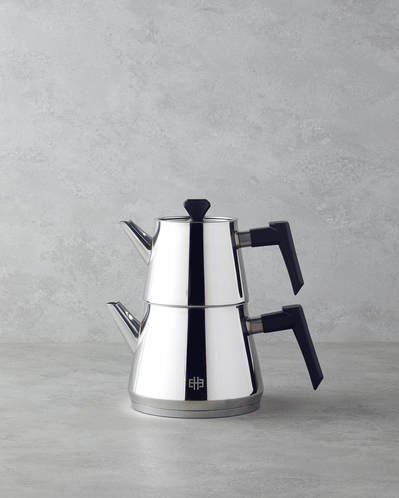 Tia Çelik Çaydanlık 0,75 L-1,75 L Siyah