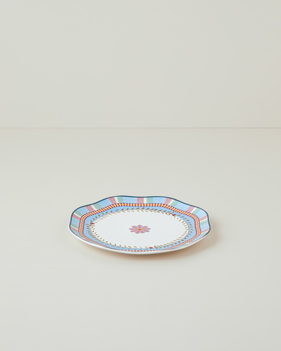 Timeless Botanica New Bone Pasta Tabağı 20 cm Pembe - Mavi