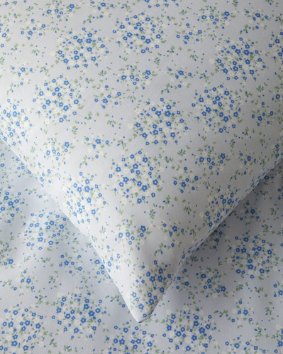 Tiny Blooms Kolay Ütülenir Tek Kişilik Nevresim Seti 160x220 cm Mavi