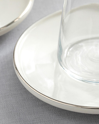 Torino Porselen Çay Tabağı 12 cm Silver