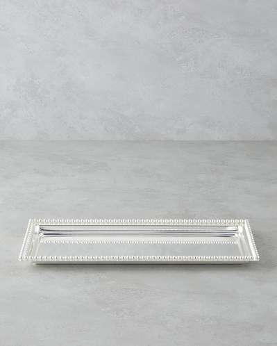 Treas Metal İkram Tepsisi 40x17 Cm Silver