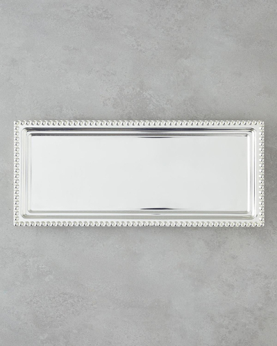 Treas Metal İkram Tepsisi 40x17 Cm Silver
