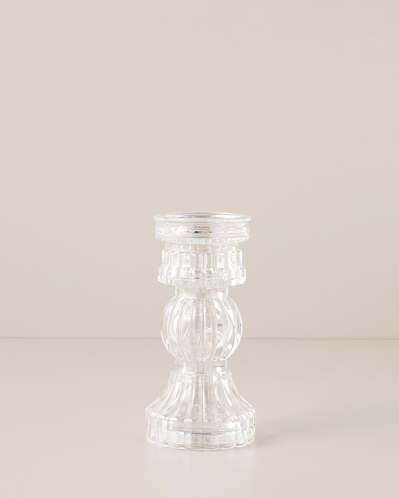 Tulia Cam Vazo-Şamdan 9x19 cm Şeffaf